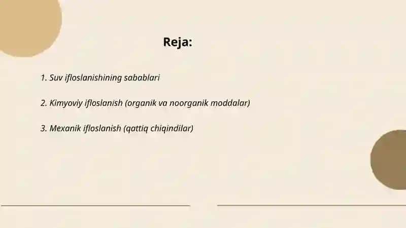 Suvning ifloslanishi 2