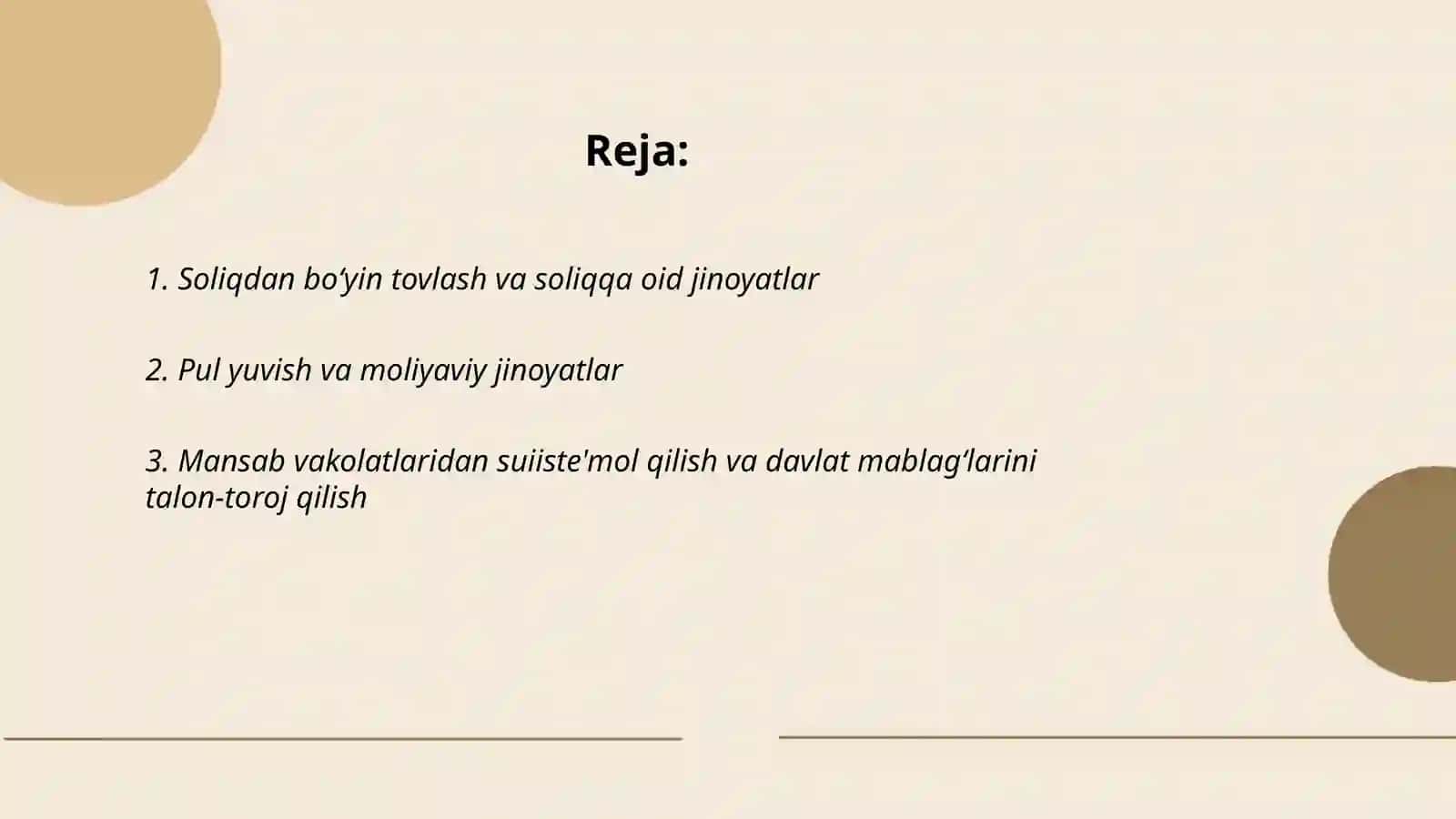Iqtisodiyot sohasidagi jinoyatlar 2