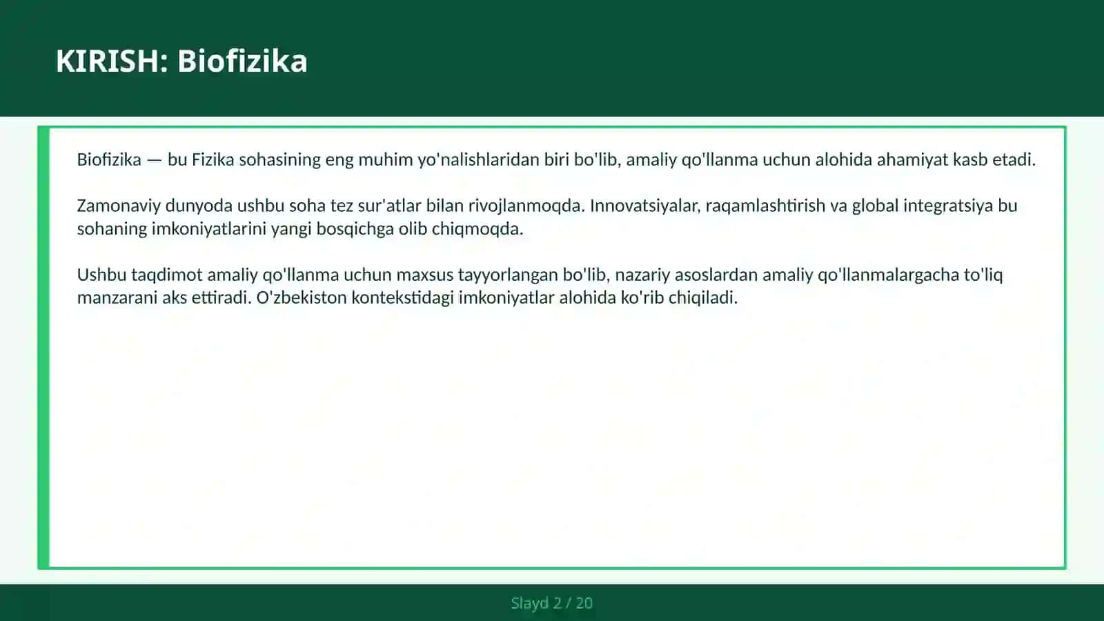 Membrana — amaliy qo'llanma 2