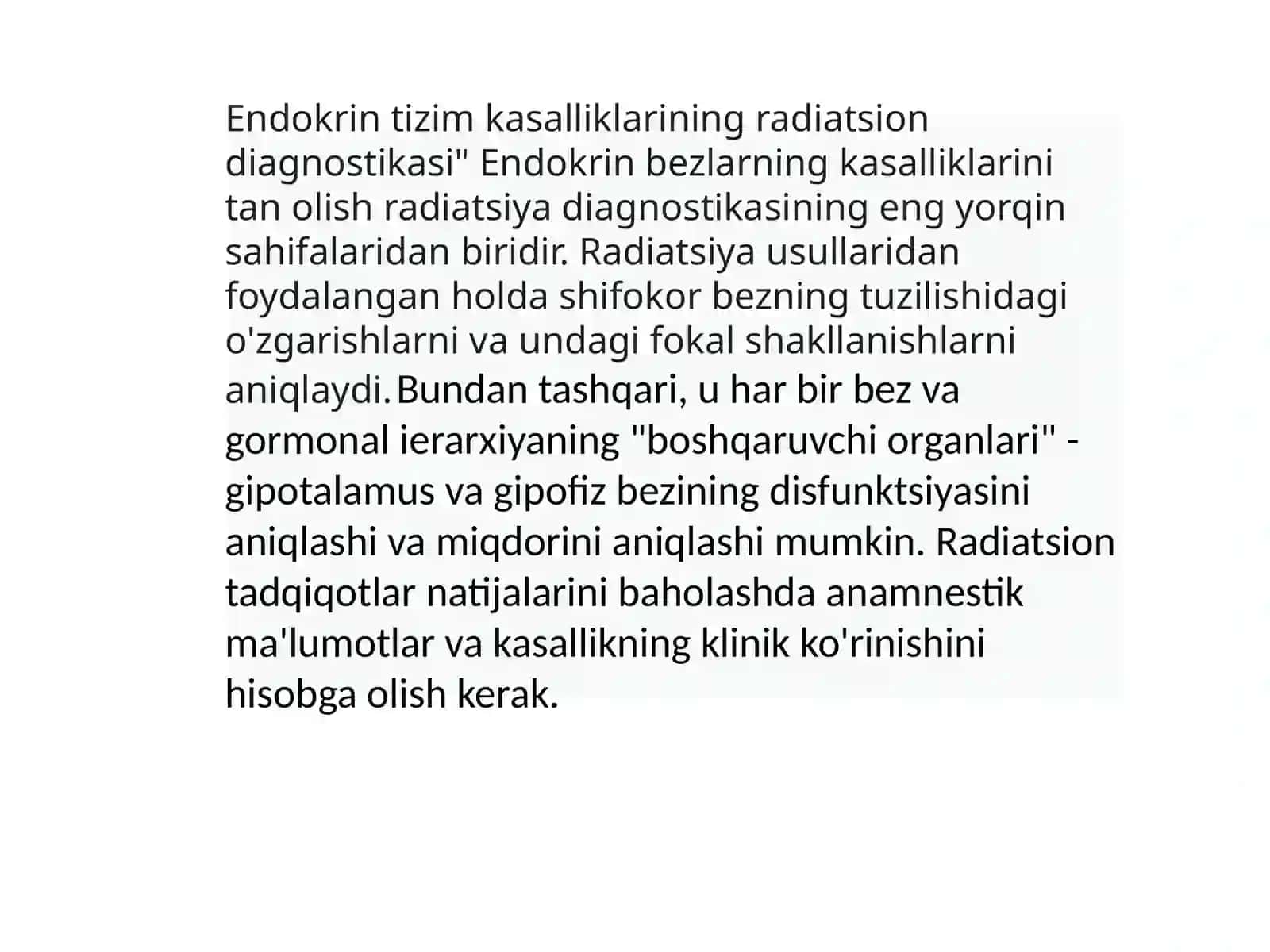 Endokrin tizim kasalliklarining nur diagnostikasi 2