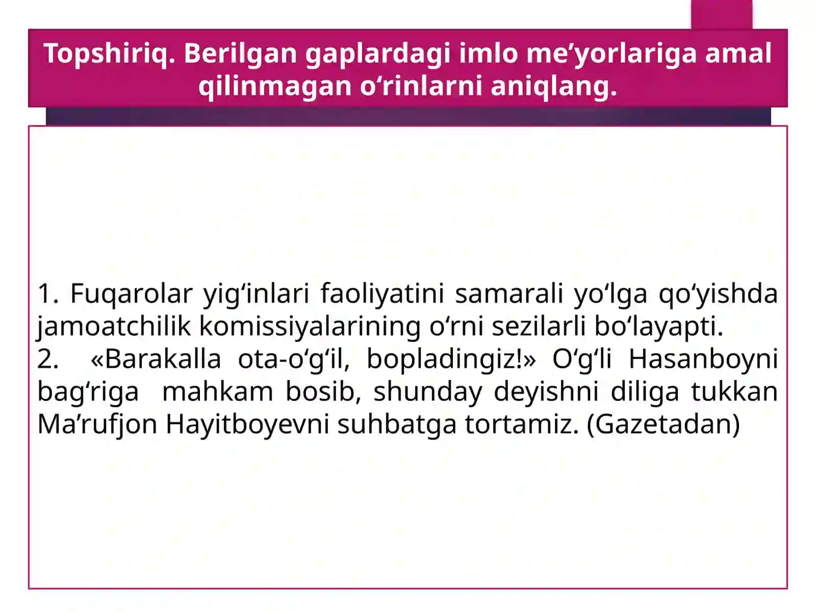 YOZMA NUTQNING TO‘G‘RILIGI VA ME’YOR 2