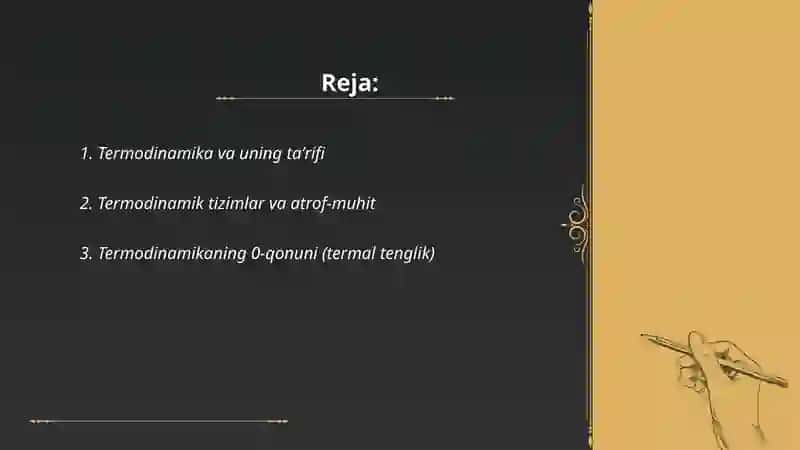 Termodinamika va uning qonunlari 2