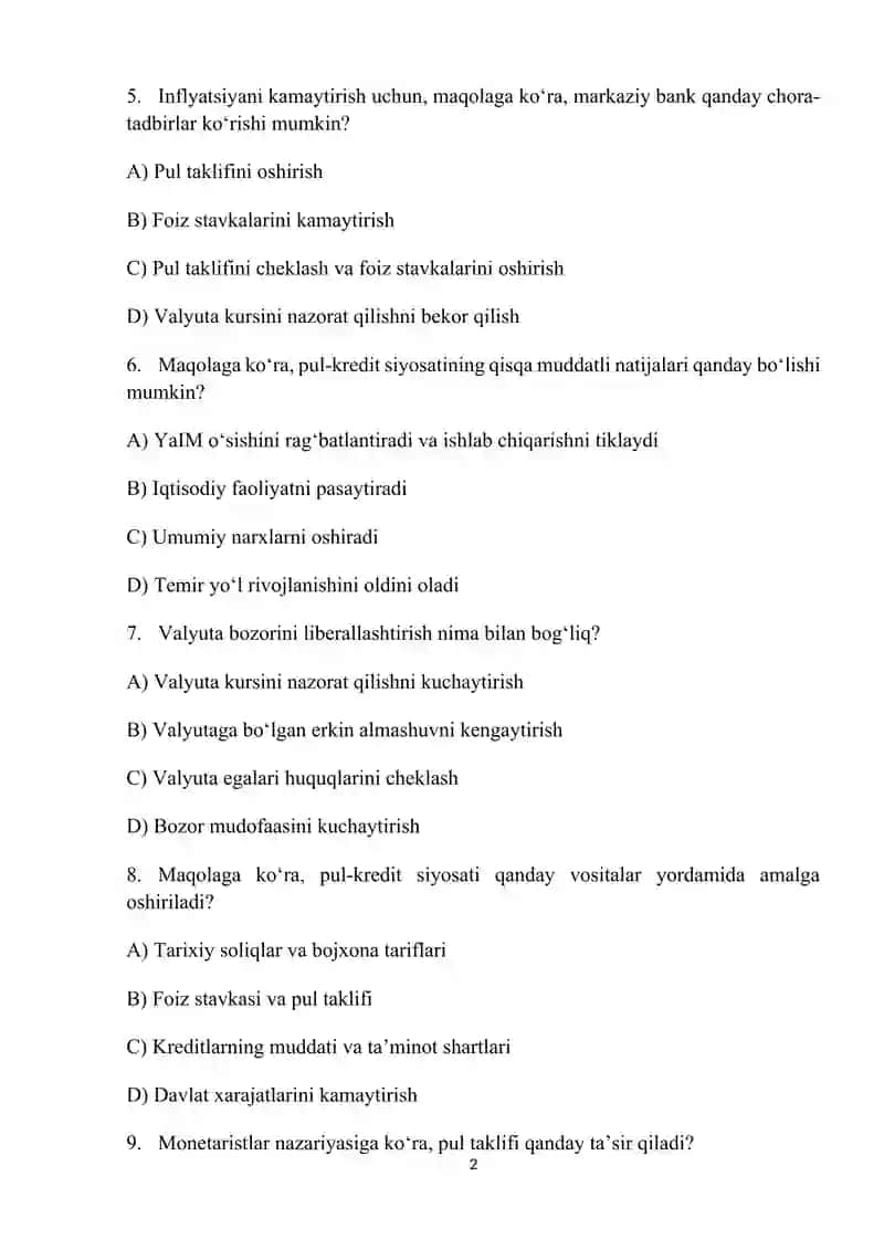 PUL KREDIT SIYOSATI VOSITALARI 2