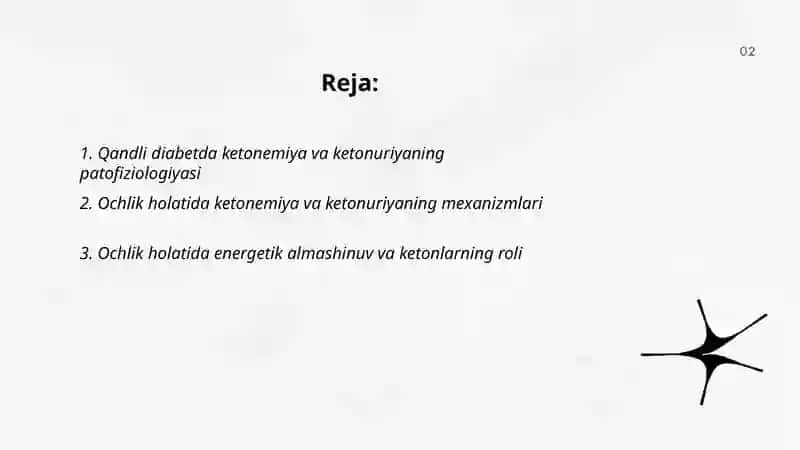 Qandli diabet va ochlikda ketonuriya va ketonemiya 2