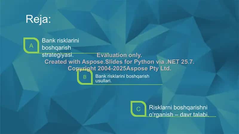 Bank risklarini boshqarish 2