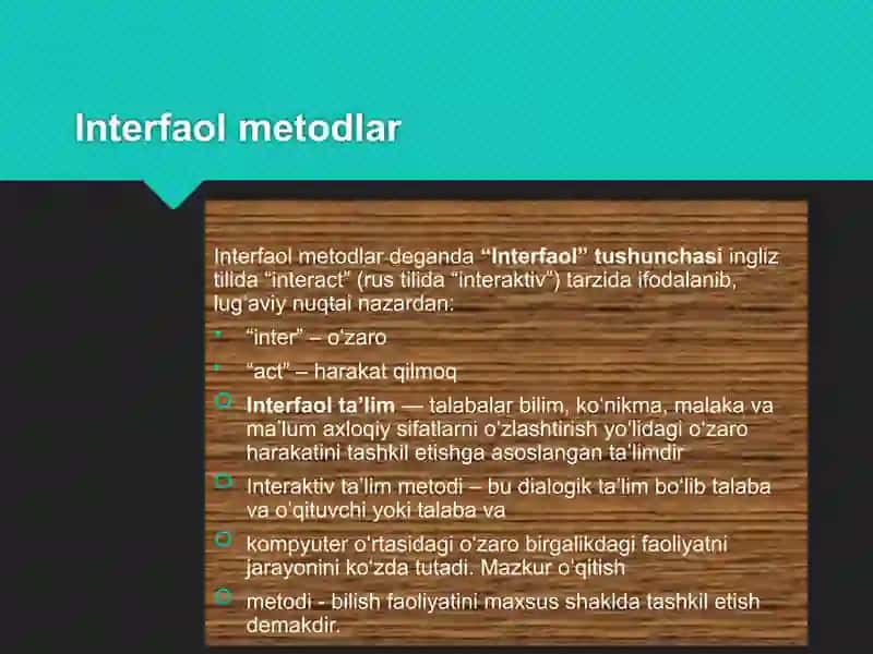 Talimda Interaktiv metodlar 2