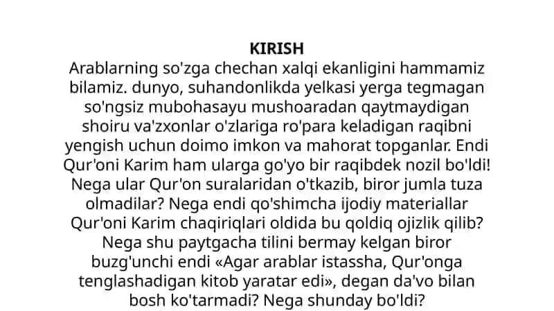 Qur’oni karimning bayoniy va ilmiy e’jozi 2