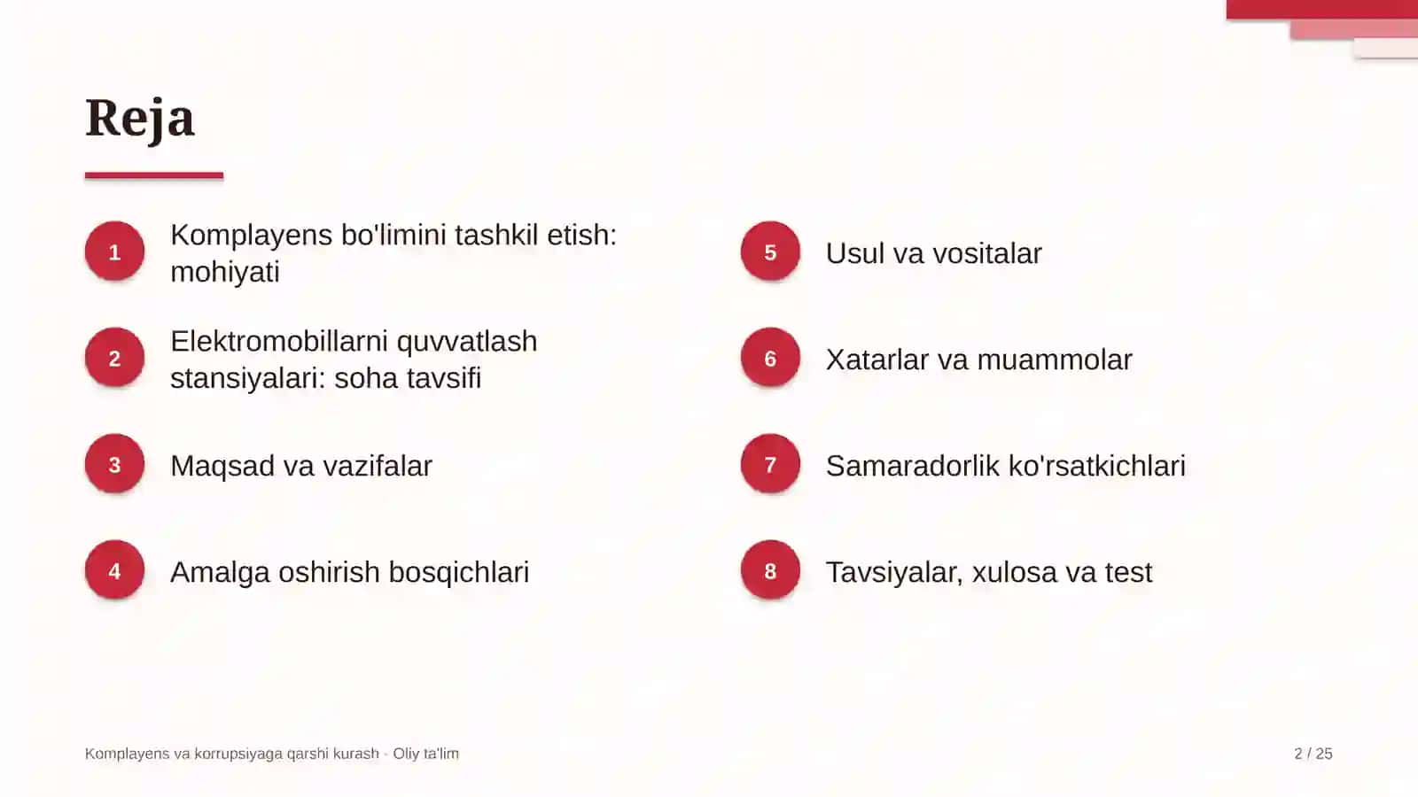 elektromobillarni quvvatlash stansiyalarida komplayens bo'limini tashkil etish 7780 2