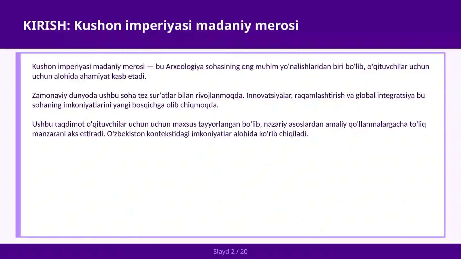 Kushon Imperiyasi Madaniy Merosi 2