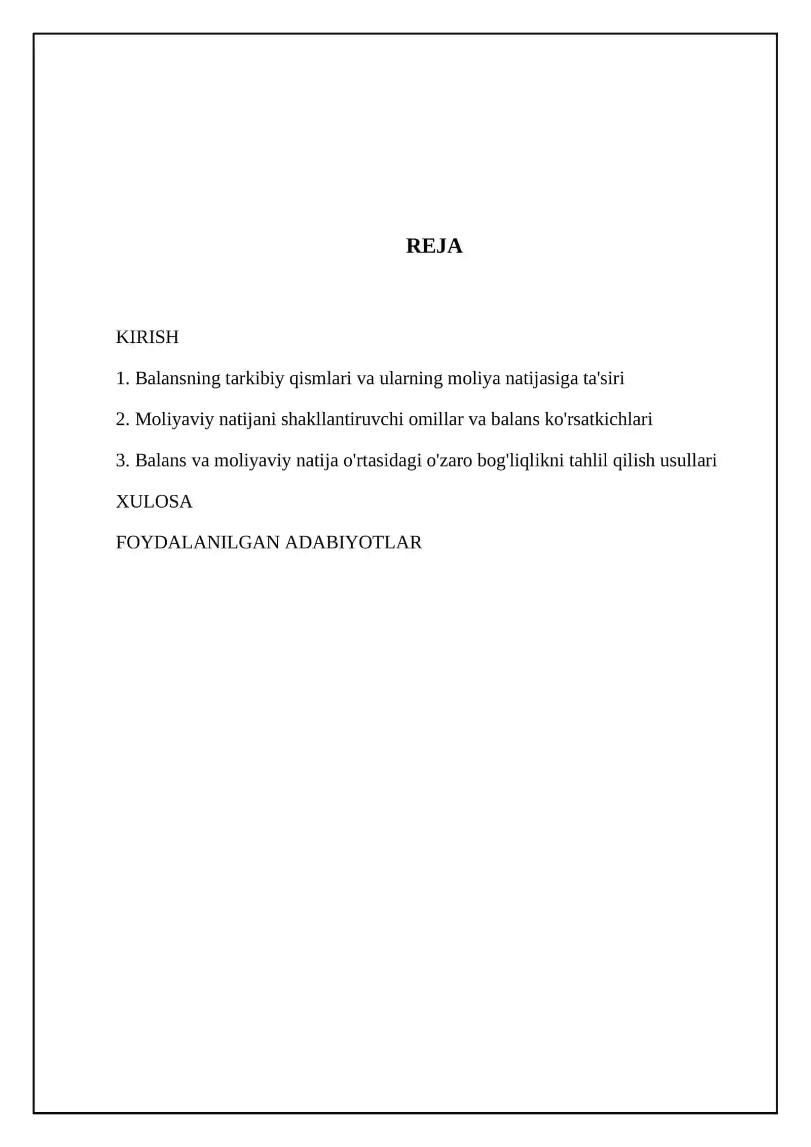 Balans bilan moliyaviy natija 2