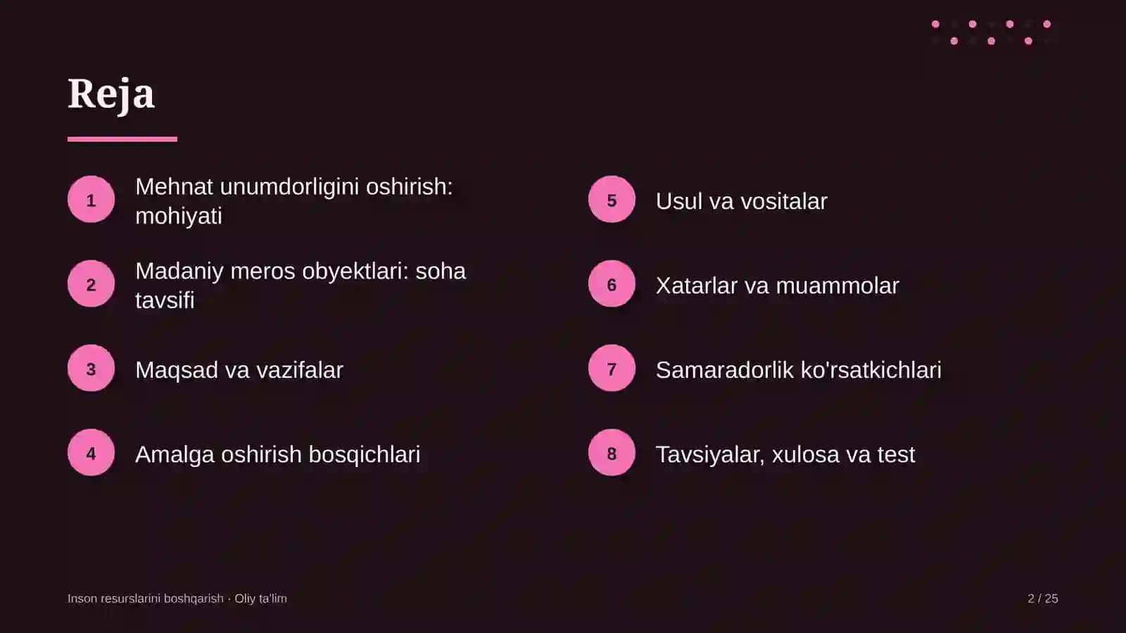 Madaniy meros obyektlarida mehnat unumdorligini oshirish 2