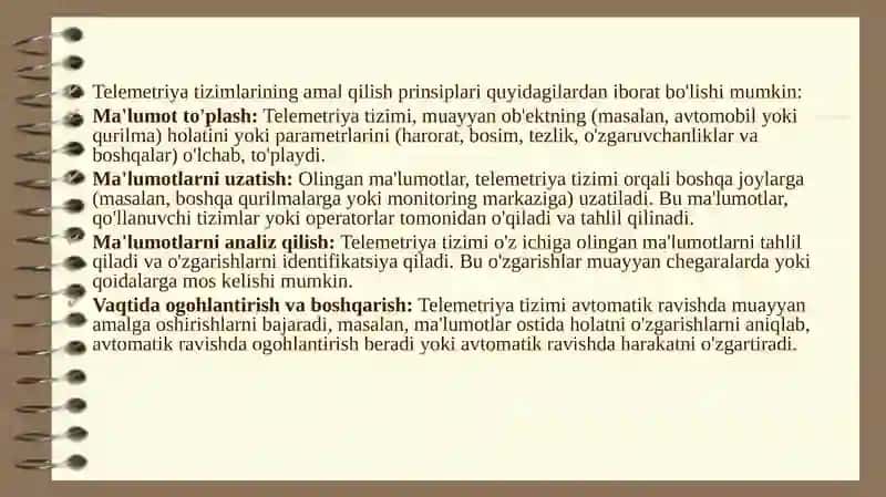 TELEMETRIYA TIZIMLARI 2