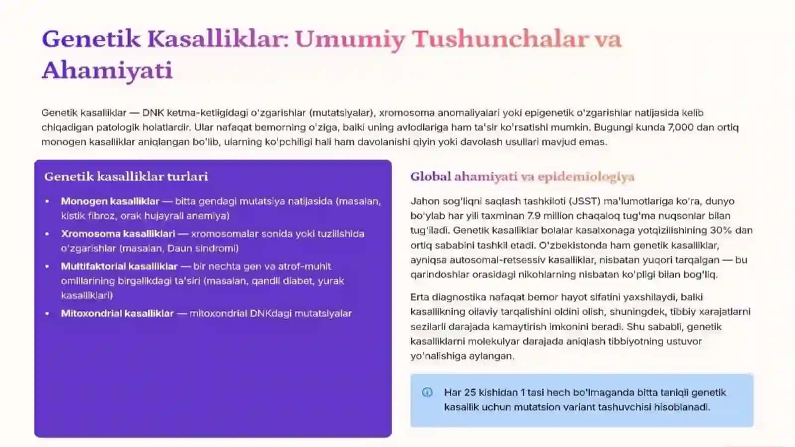 genetik xastaliklar patofiziologiyasi 2
