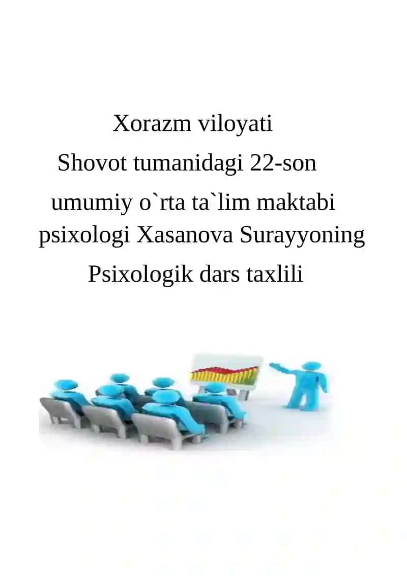 Darsni pedagogik-psixologik tahlili 2