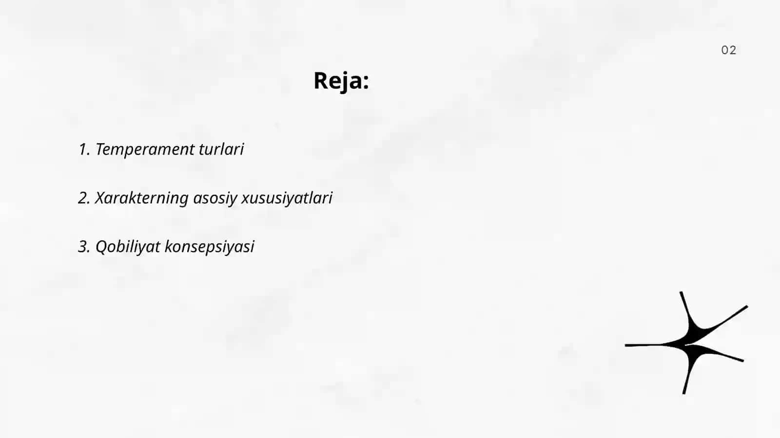 Psixalogiya: Temperament va xarakter. Qobilyat 2