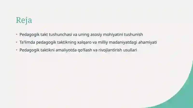 Pedagogik Takt Tushunchasi va Uning Mohiyati 2