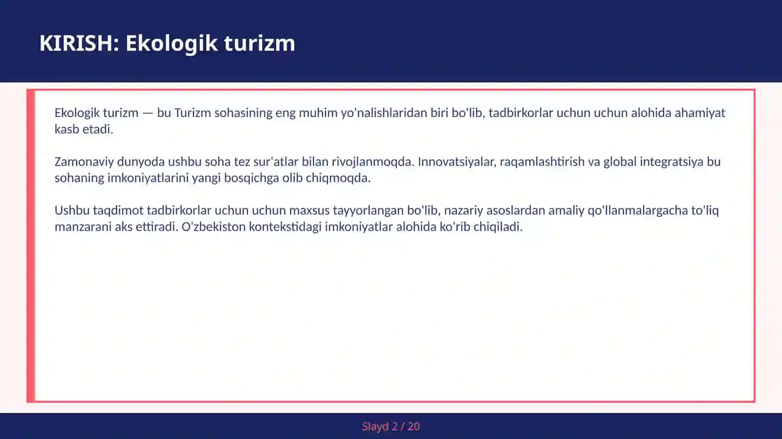 Ekologik turizm 2