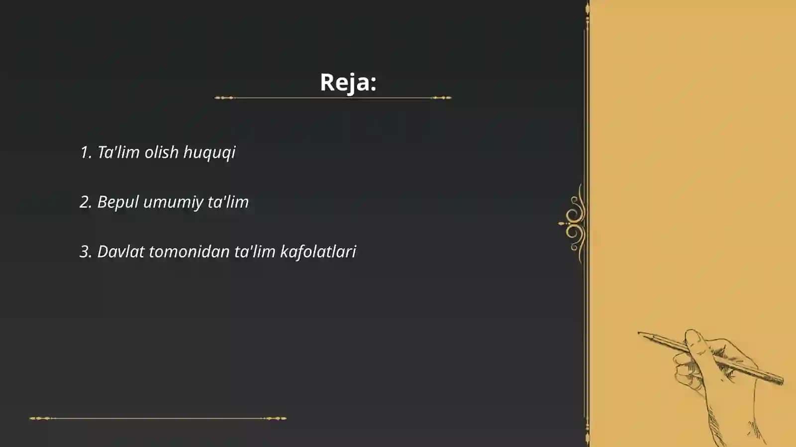 Ta'lim olish huquqlari 2