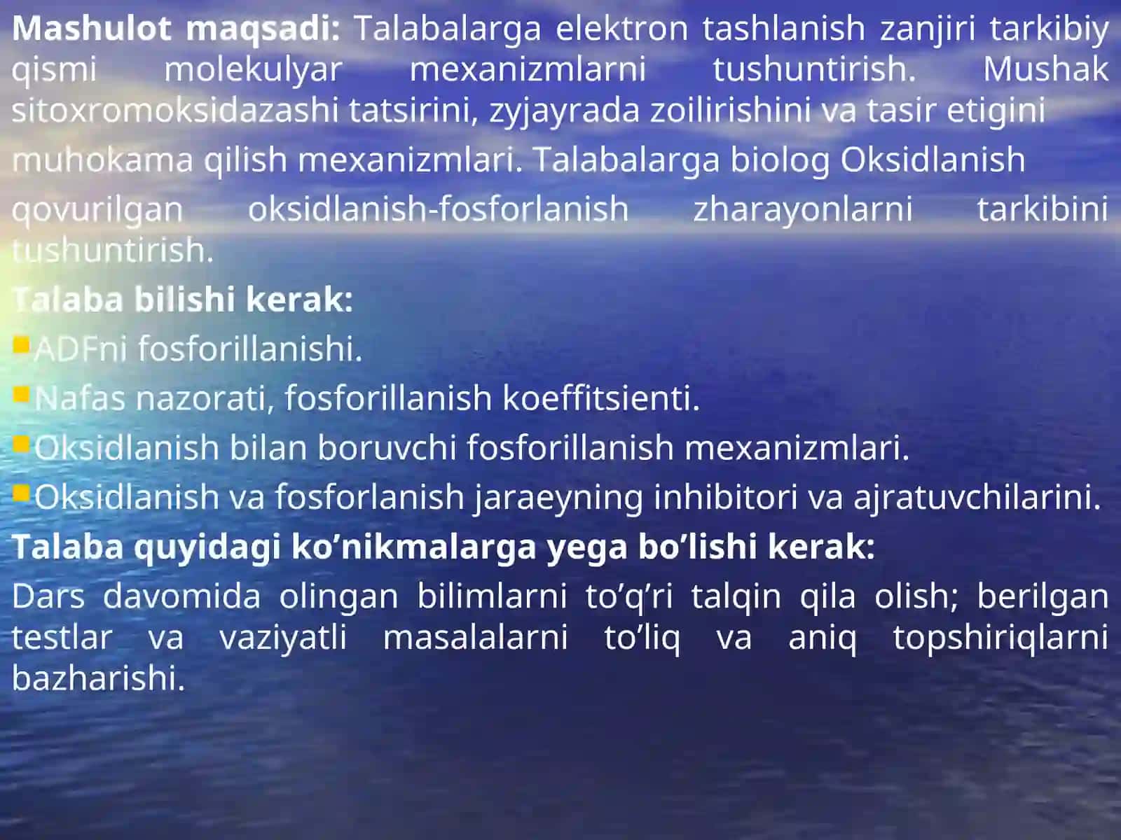 BIOLOGIK KIMYO 5-mavzu 2