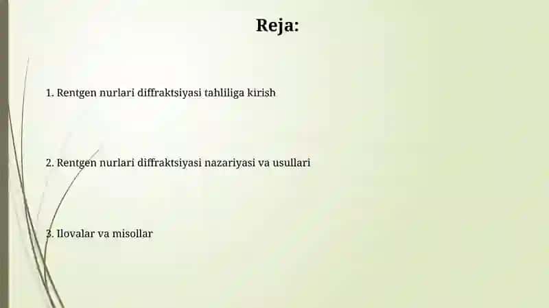 Rentgen nurlari diffraktsiyasi tahlili 2