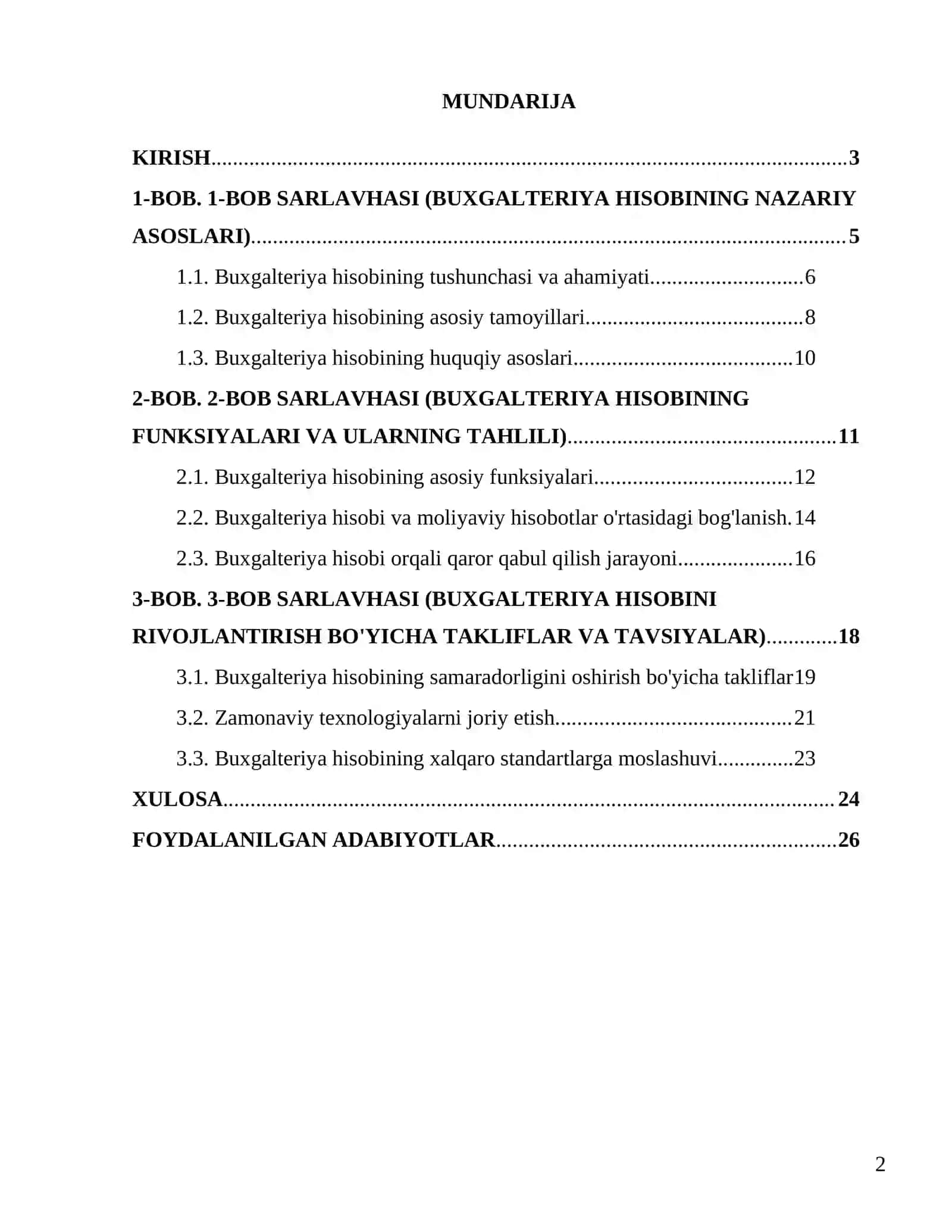 "Buxgʼalteriya hisobining funksiyalari" 2