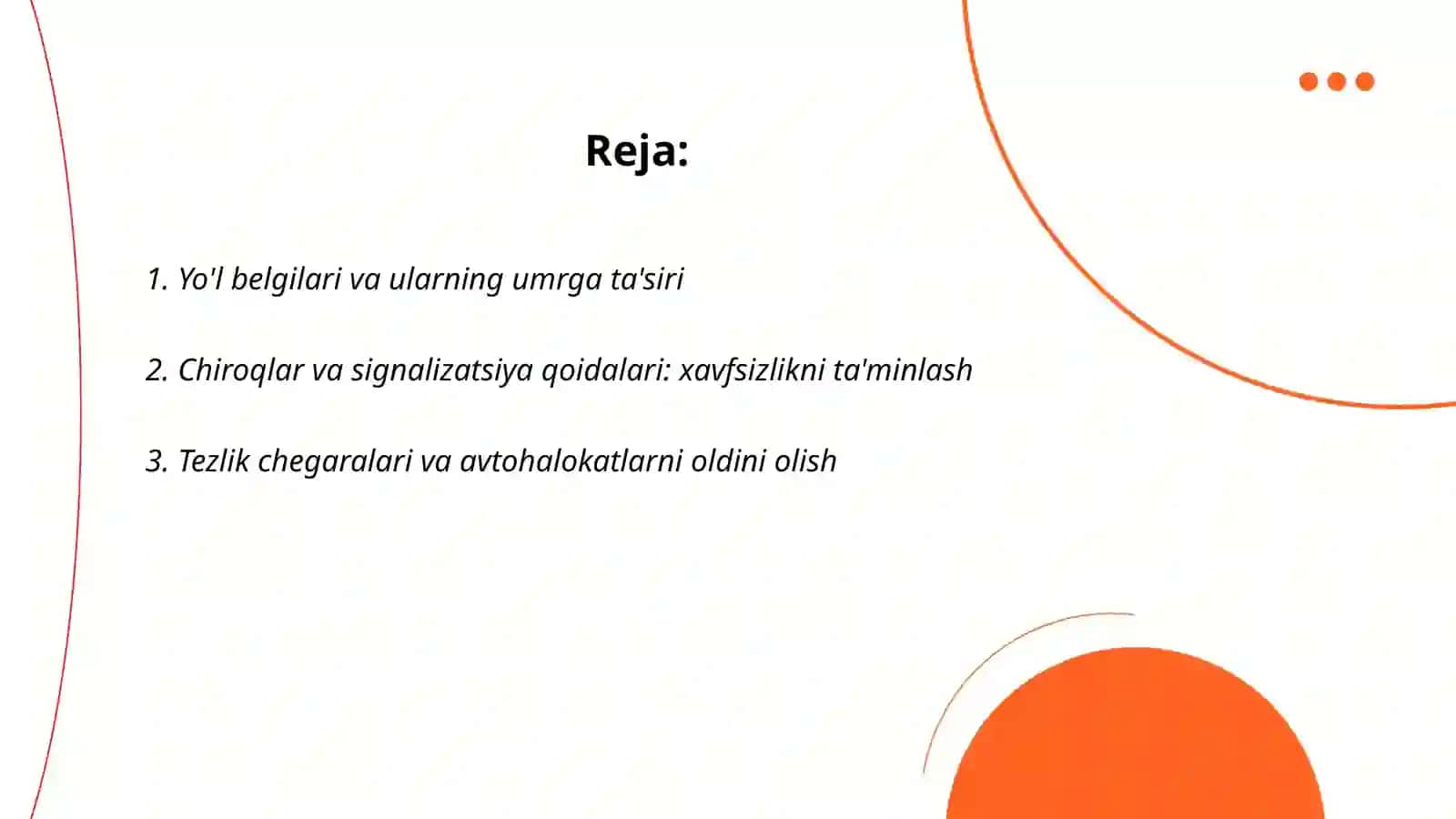 Yo'l harakati qoidasi - umr foydasi 2