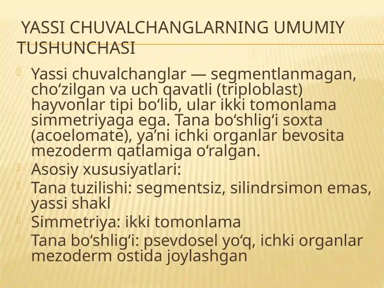 Yassichuvalchanglar filogeneyasi 2