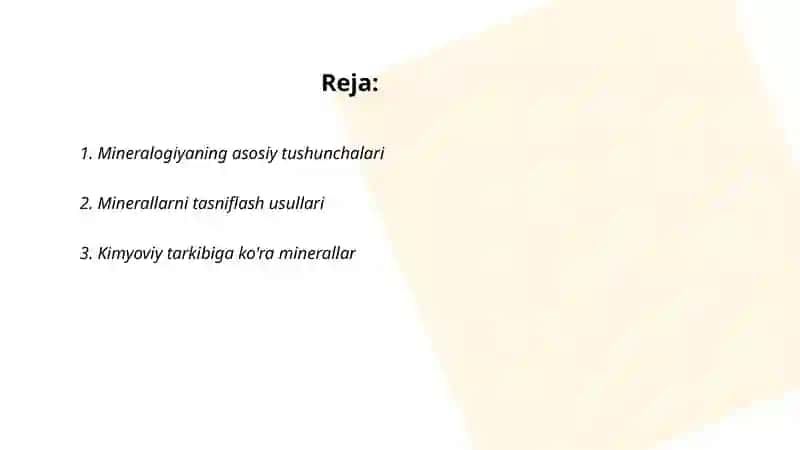 Minirologiya va minerallar xaqida tushincha 2