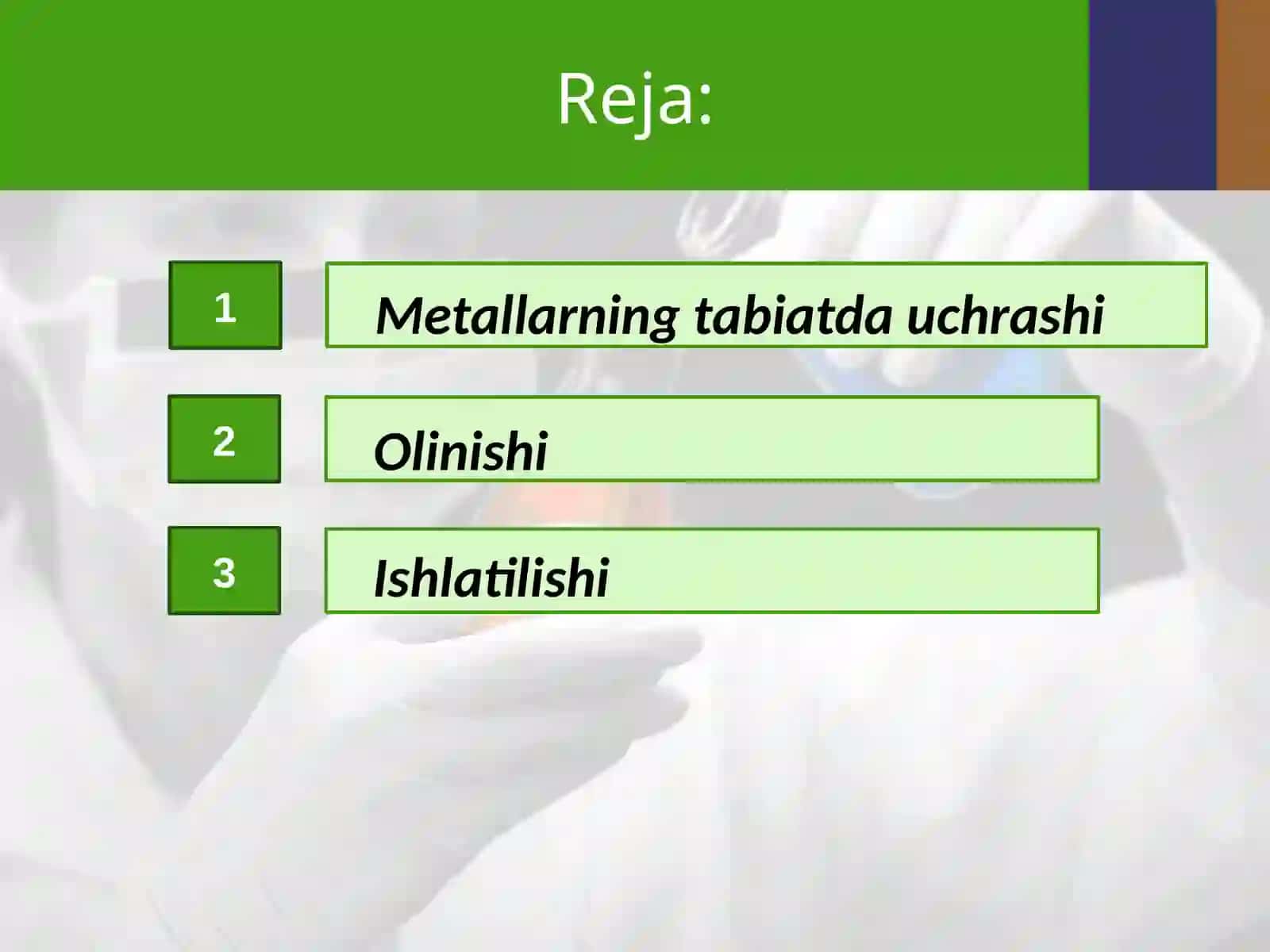 Metallarning tabiat datarqalishi, olinishi va ishlatilishi 2
