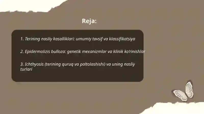 Terining (dermatozlar) nasliykasalliklari 2