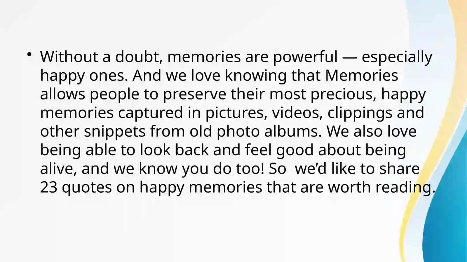 HAPPY MEMORIES 2