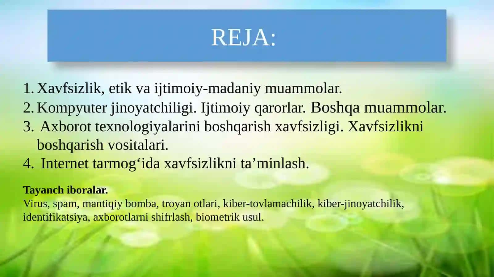 Axborot texnologiyalari va aniq fanlar 2
