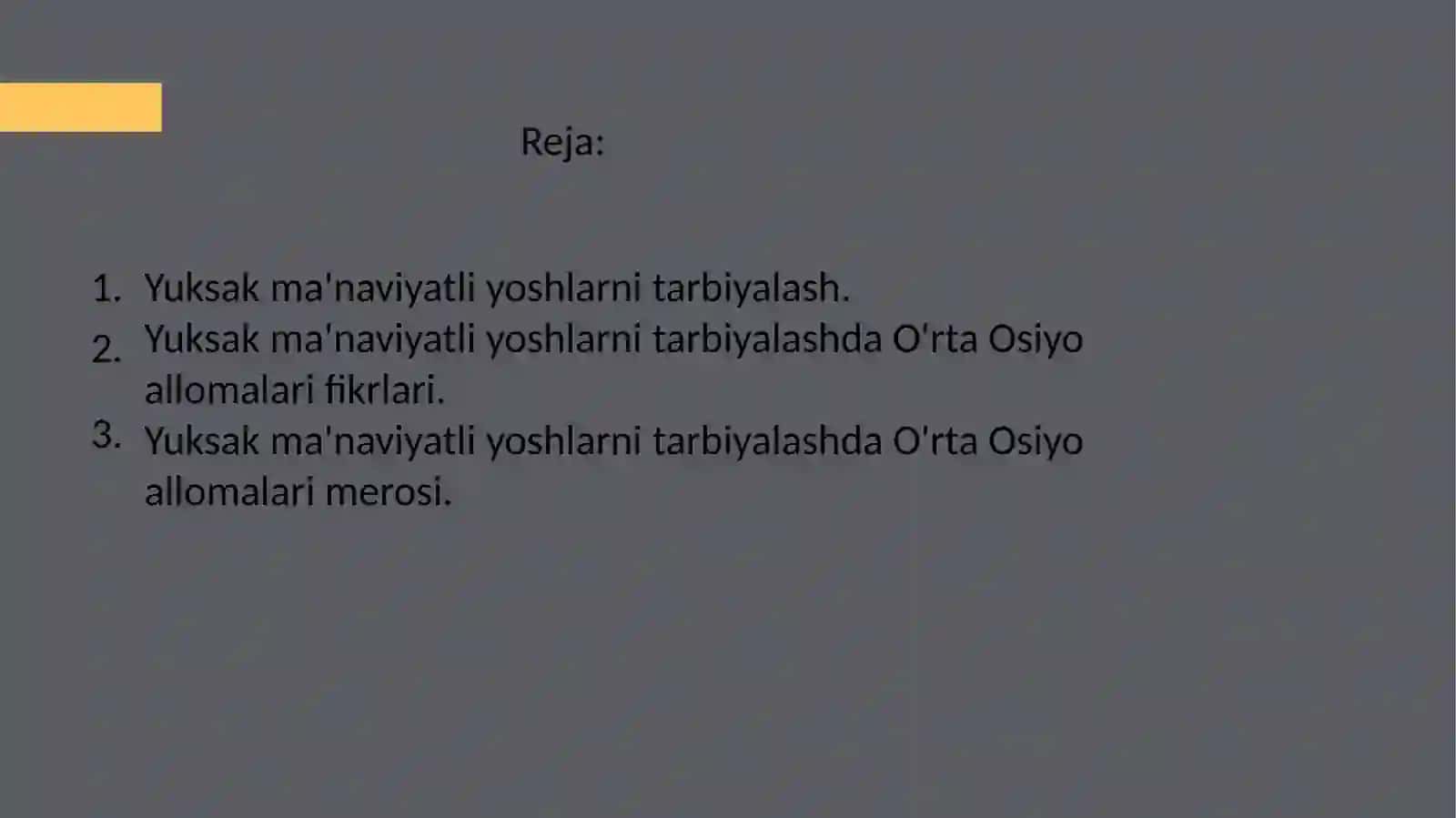 Oʻrta Osiyo allomalarining oʻrni 2