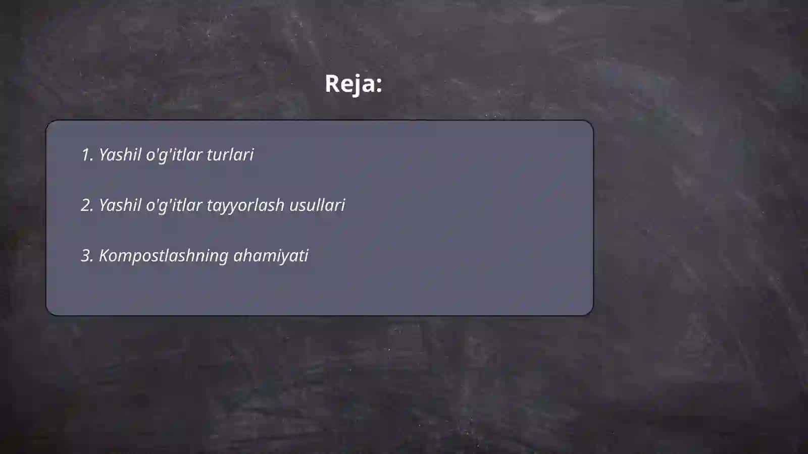 Yashil o'g'itlar. Kompostlar 2