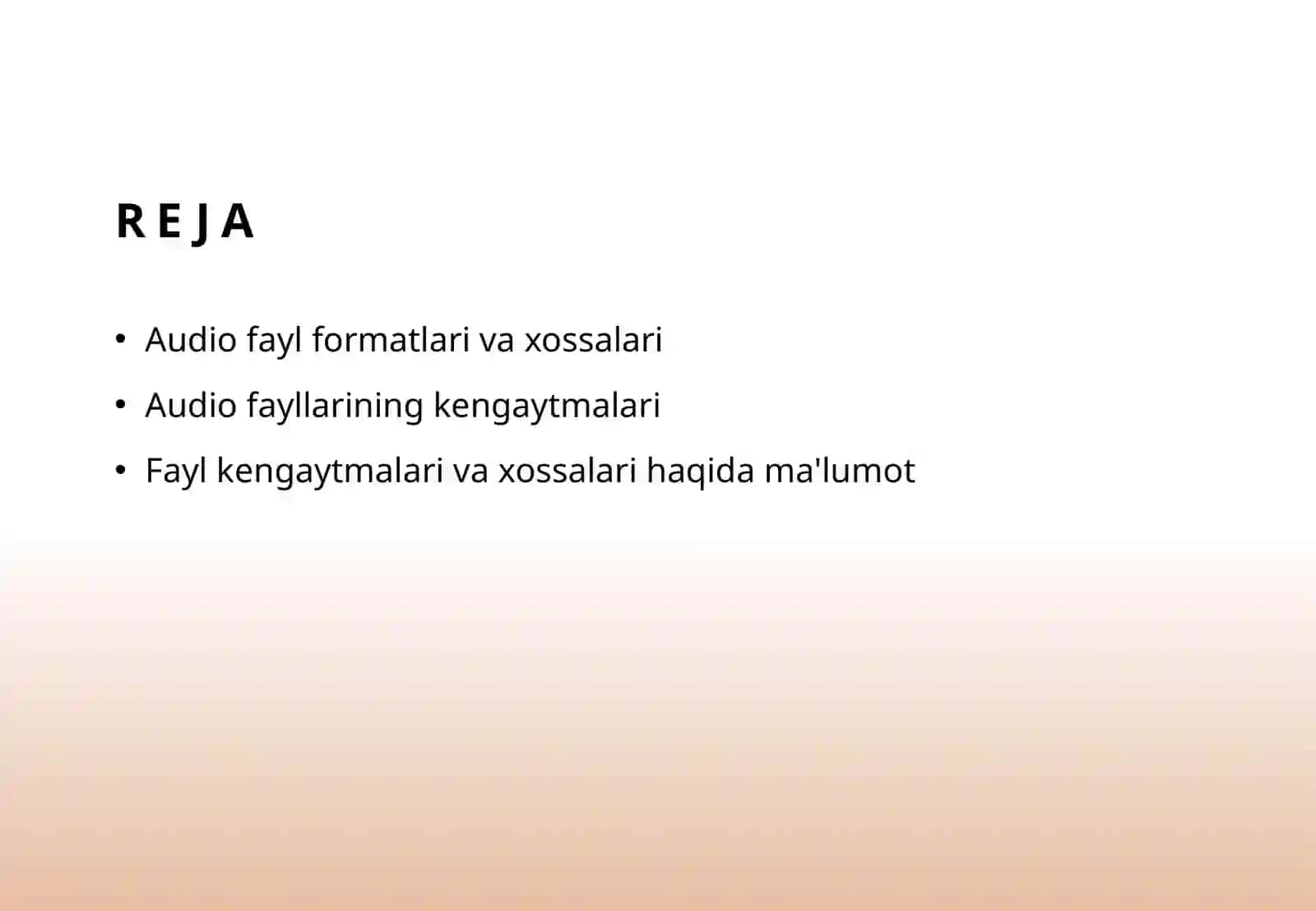 Ovozli formatlar 2