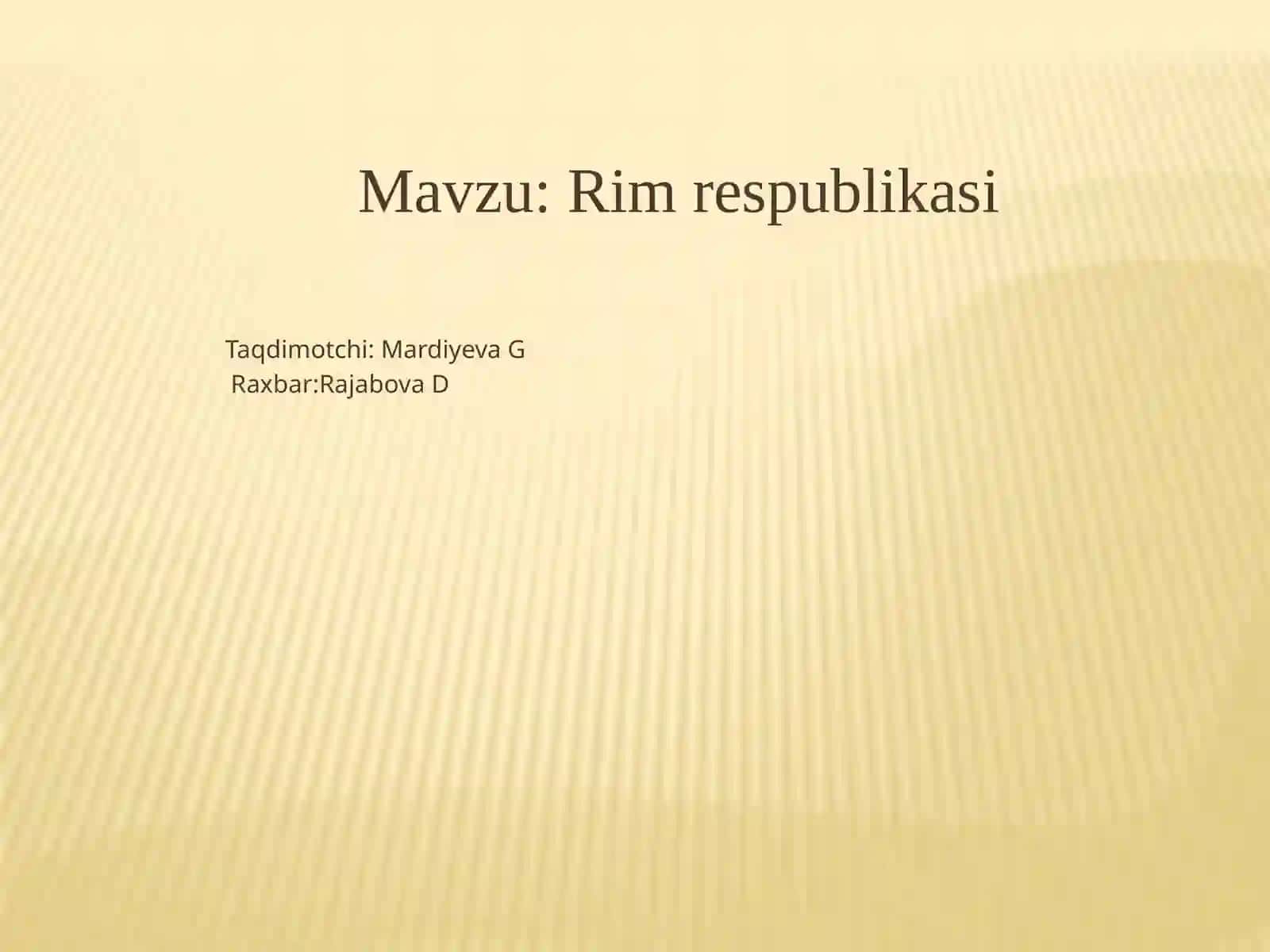 Qadimgi Rim Respublikasi 2