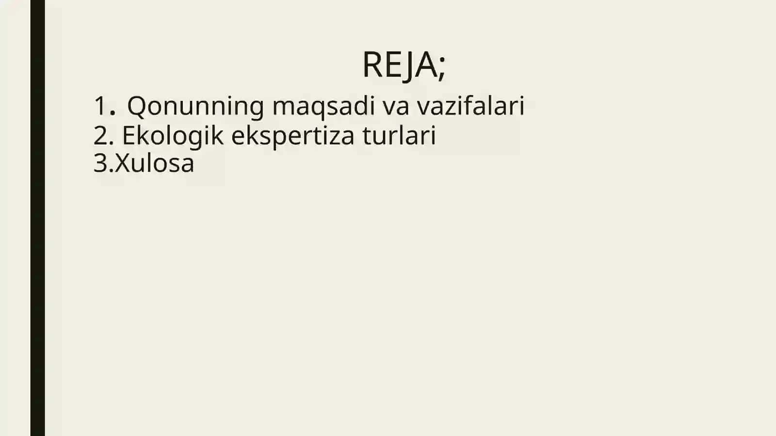 EKSPERTIZA TO’G’RISIDA O’ZBEKISTON RESPUBLIKASI QONUNI 2