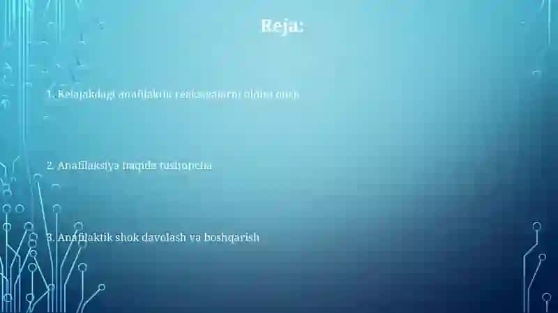 Anafilaktik shok va uni davolash 2