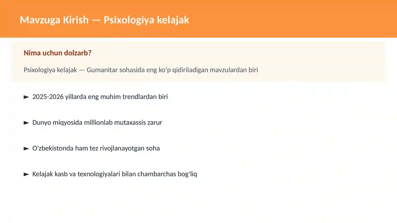 Psixologiya kelajak 2