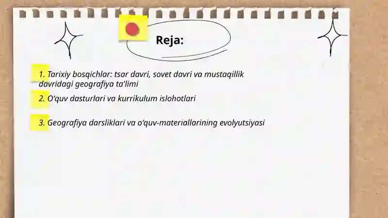 Geografiyasi ta'limining rivojlanishi 2