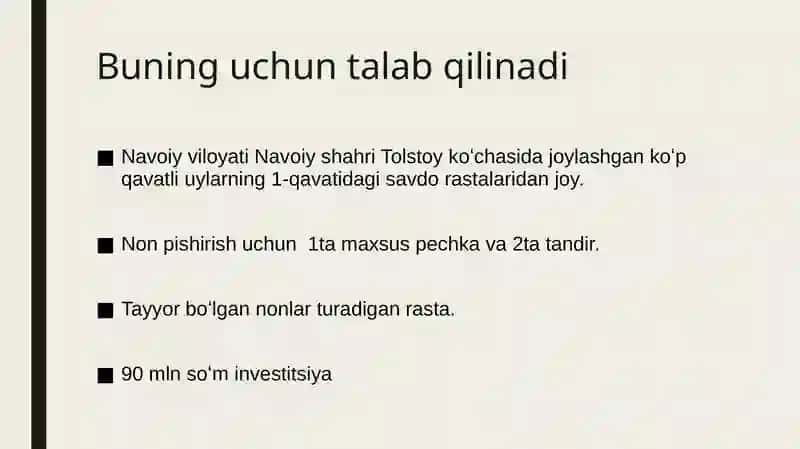 Nonvoyxona biznes reja 2