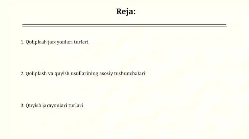 Plastik ommaviy quyish usullari 2