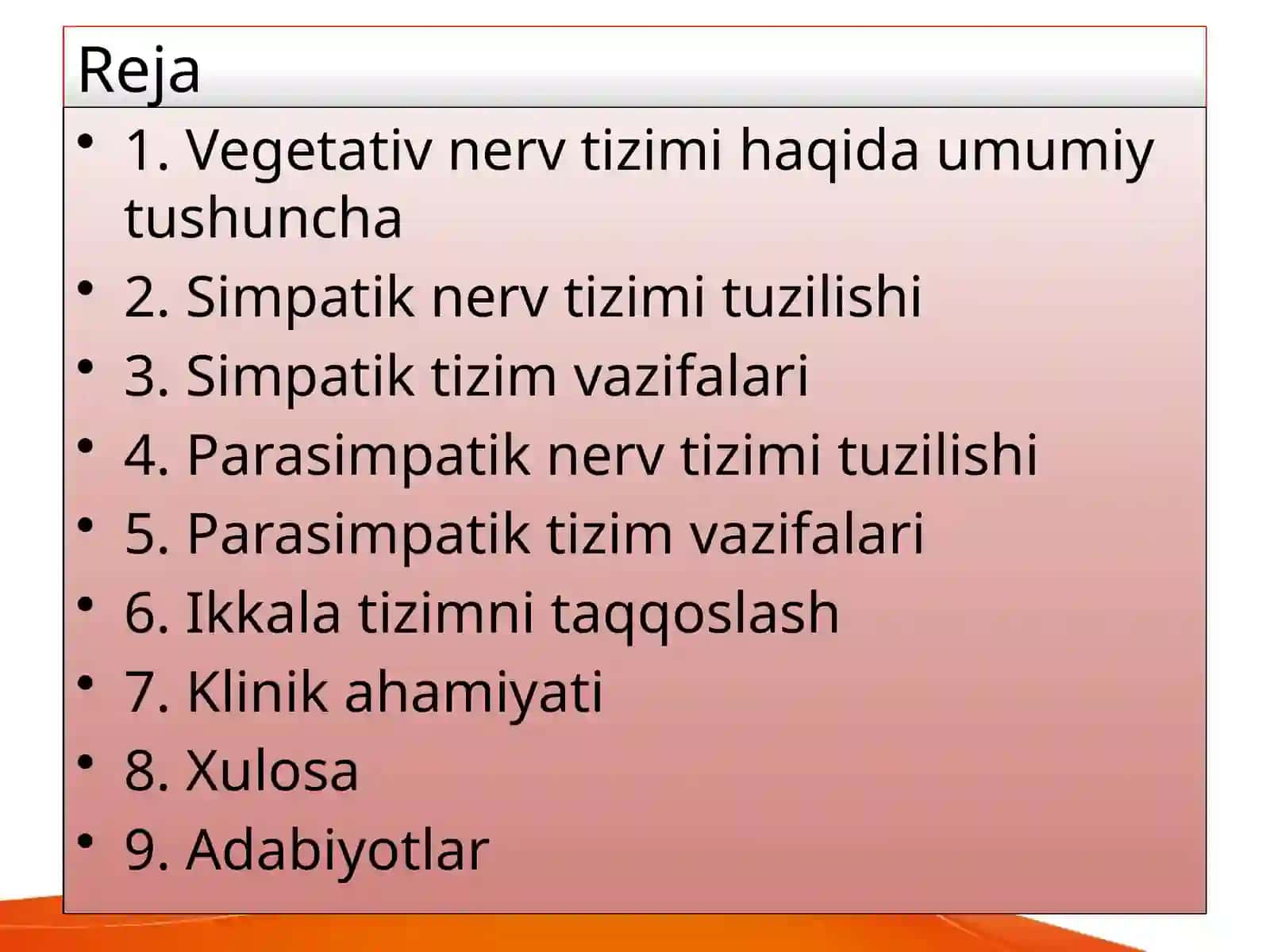 Vegetativ nerv tizimi 2
