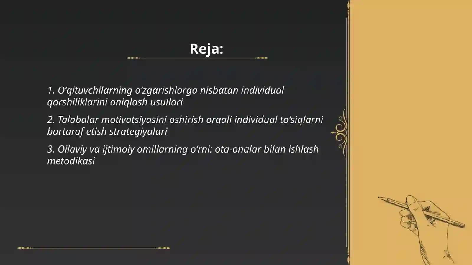 Oʻzgarishlarga nisbatan individual toʻsiqlarni bartaraf etish 2