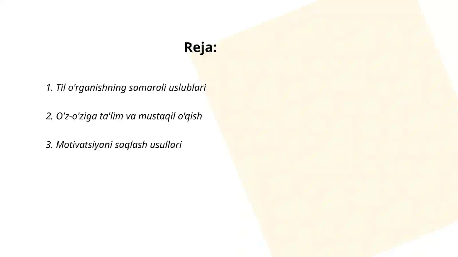Til o'rganishning samarali uslublari 2