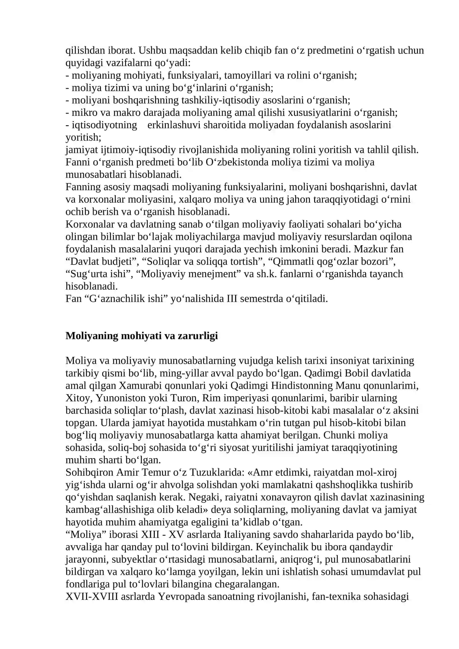 Moliyaning mohiyati va funksiyalari 2