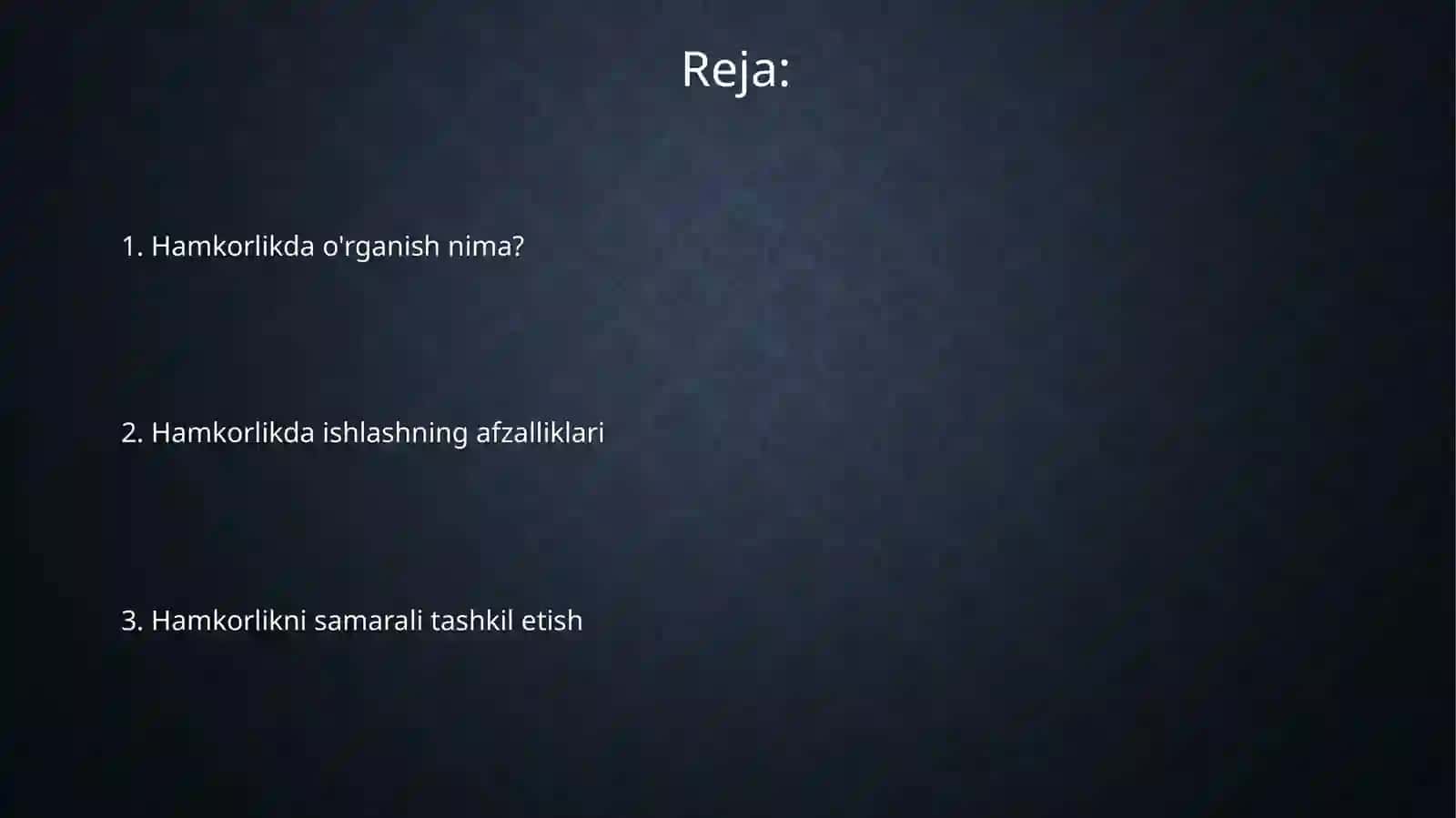 Hamkorlikda o'rganish 2