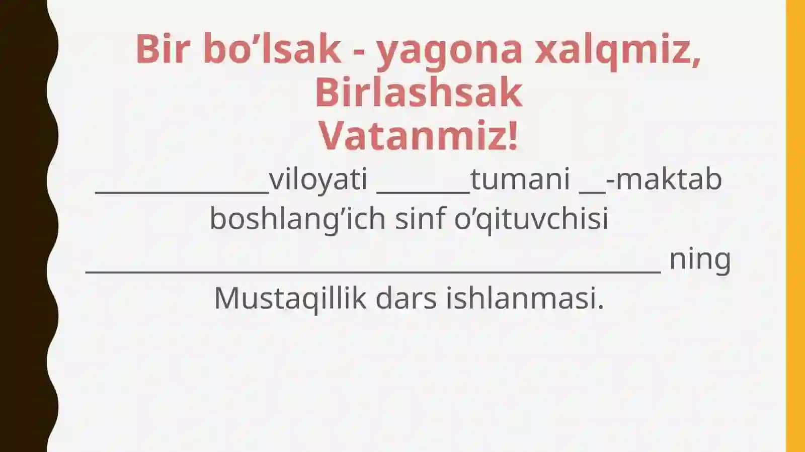 Mustaqillik darslar 2