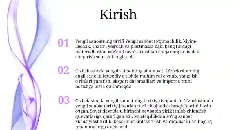O'zbekistonda Yengil Sanoatining Rivojlanishi 2