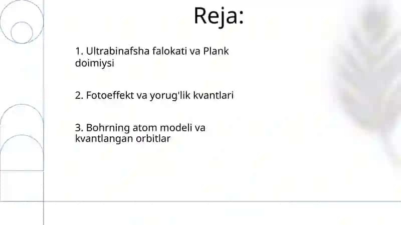 Kvant mexanikasining boshlanishi 2
